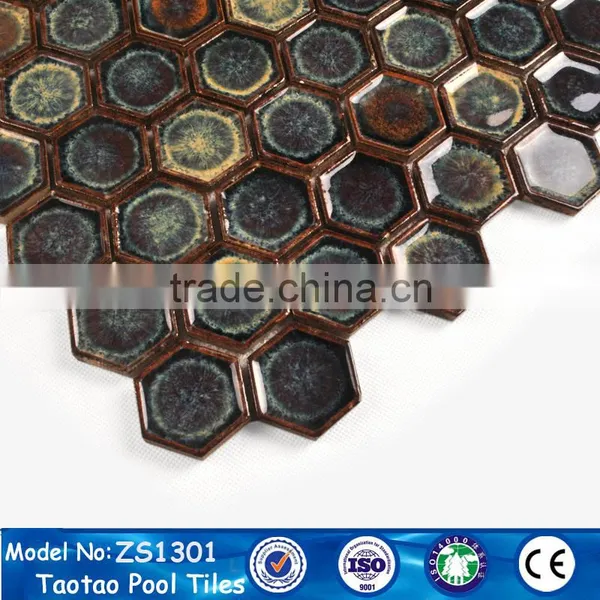 Wholesale Lowest Prcie Hexagon Mosaic Tile for Swim Pool in China photo-3