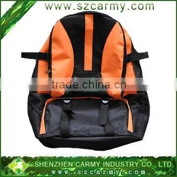 Hot sell high quality 600D orange and black Kindergarten schoolbag