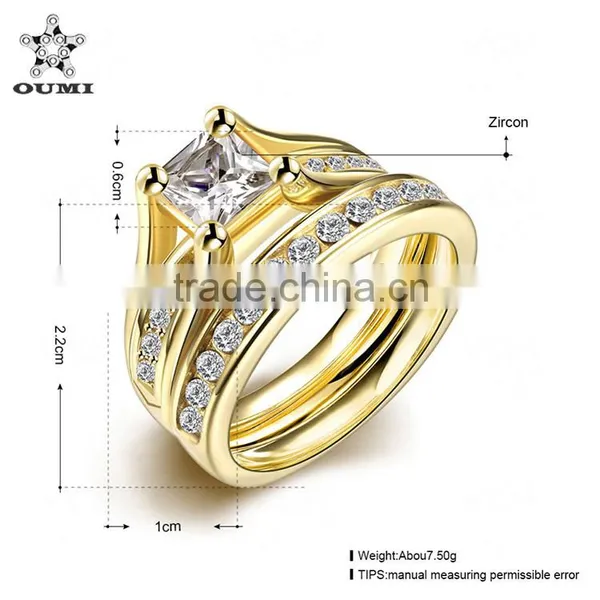 Wholesale Factory 2016 Trendy New Zircon Diamond Gold Rings Designs for Women Quality Choice photo-3