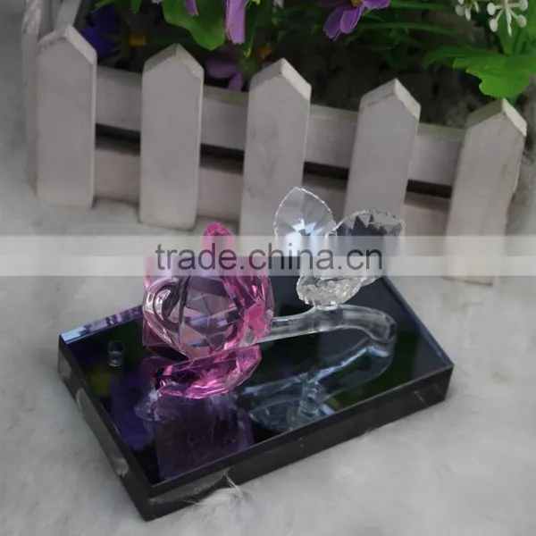 Factory Directly Sale Hot Seller High Quality Crystal Rose With Base Togther for Hot Selling Quality Choice photo-3