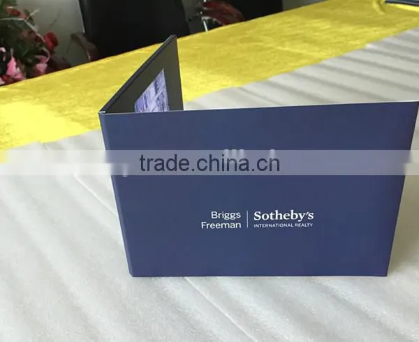 High quality 4.3 inch TFT color screen business video card video book video brochure with 1400mAh built-in battery
