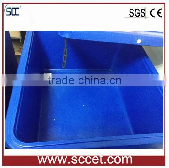 600L Blue Insulated PE Fish Cooler, Fish Cooler Bins for Carry Frozen Food or Fish photo-2