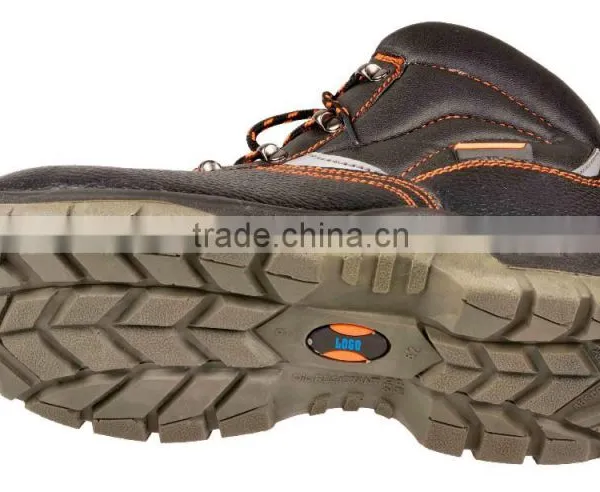 Anti-Puncture Slip Top Smooth Leather Toe Cap Safety Shoes photo-4