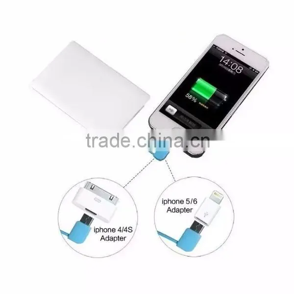 Cheapest Polymer Slim Credit Wallet 1800mah Power Bank With Mic Cable Biut in photo-4
