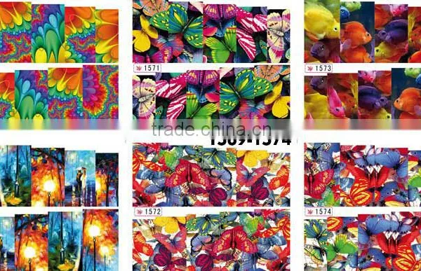 6 in 1 Water Transfer Nail Art Stickers Stickers Nail New Arrival Nail Stickers Decal