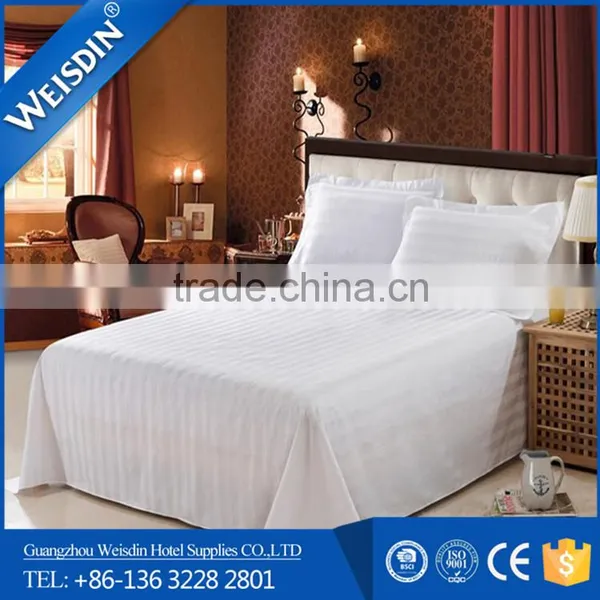 Full Cotton Holy Wedding Beautiful Stripe Bed Sheet Sets Made in China