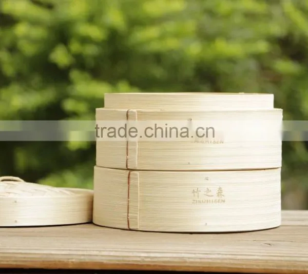 10 Inch Wonderful Printed Inch Hard Bamboo Steamer for Corn