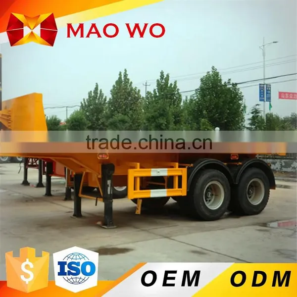 China 20ft Flat Bed Trailer or 40 ft Flatbed Container Semi Trailer for Sale photo-3