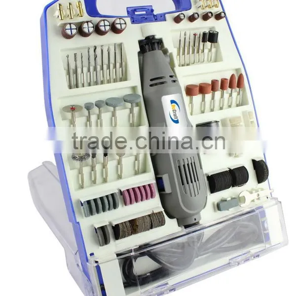 DCCRAFT DM-130 Variable-speed Corded 135w 233pcs Rotary Tool Kit With Accessories