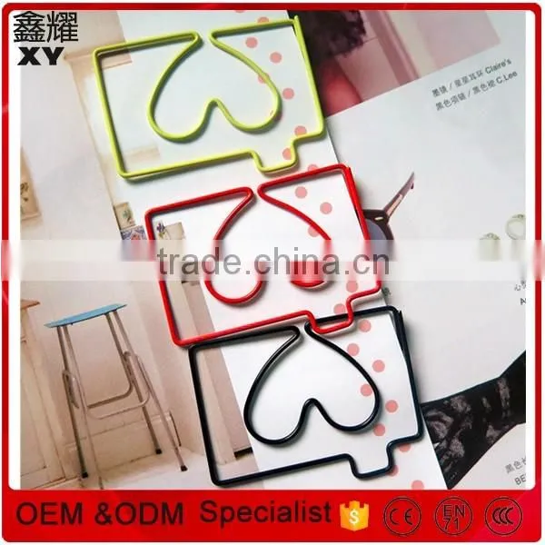 Professional Factory Customer Logo Red Fancy Heart Shape Novelty Paper Clips photo-6