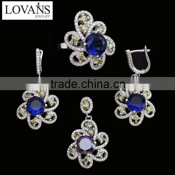 925 Silver Jewelry Set Party Decoration Enameled Silver Jewelry Designs TZ-0252 photo-4