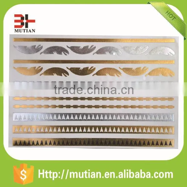 Bulk Wholesale Waterproof Metallic Temporary Tattoo Sticker photo-2
