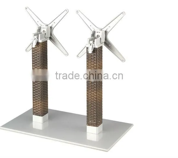 Double Foot Aluminum Square Tube for Wicker Table Base CS207-80 Leather Wicker photo-2