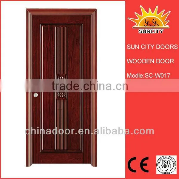 SC-W017 High Quality Solid Wooden Main Door Design