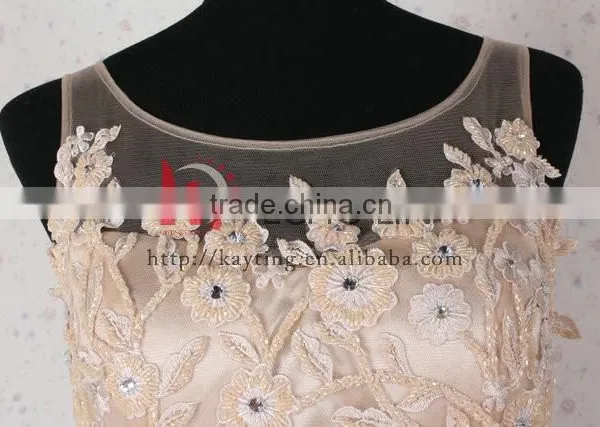 Graceful Applique Pink Long Prom Dress Real Sample Bridesmaid Dresss Pattern photo-6