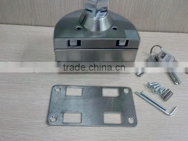 Stainless Steel Door Lock With 3 Brass Keys for Glass Door photo-3