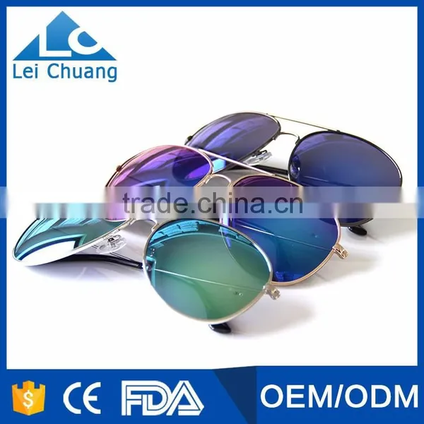 Hot Selling Colorful Mirror Aviator Sunglasses for Man and Woman With Polarized Lens