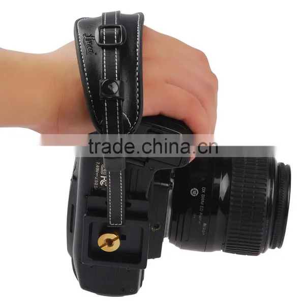 Factory Supply Cheapest Leather Hand Digital Wrist Grip Strap With Quick Release Plate for DSLR Camera photo-3