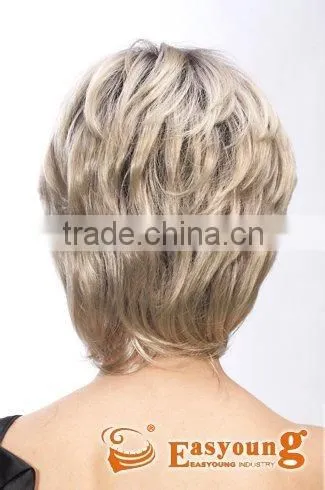 Synthetic Hair Wig, Blonde Short Synthetic Full Lace Wigs for White Women photo-5
