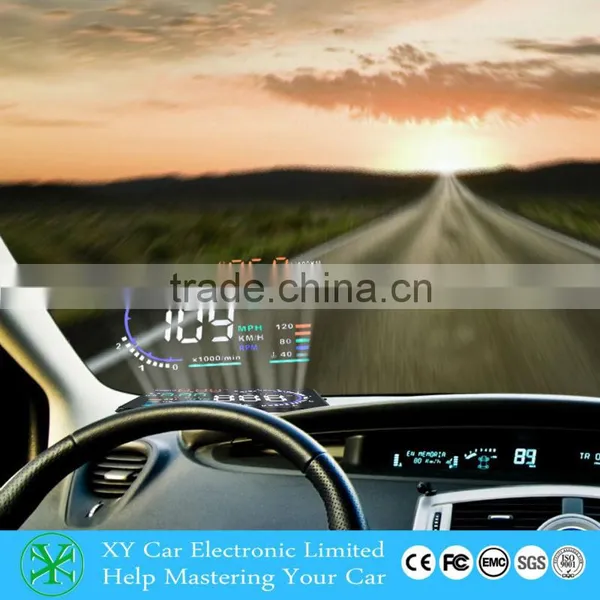 Wholesale 5" GPS Car HUD Head Up Display OBD 2 Speed Warning System, Hud Display XY-HUD208 photo-3