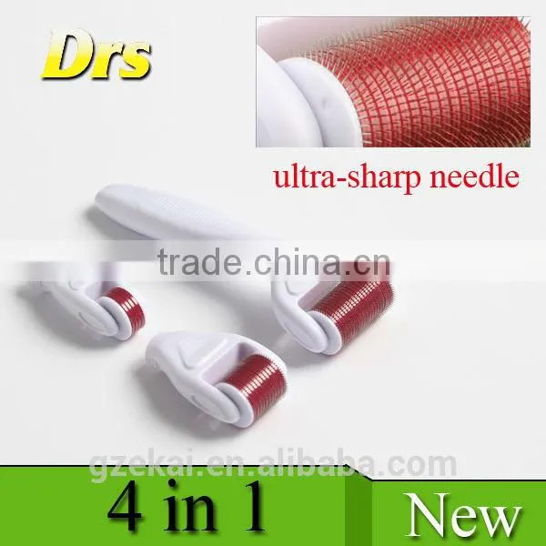New 4 in 1 Dermaroller Wrinkle Removal 1200/720/300pins Derma Roller Micro Needle Skin Tender photo-4