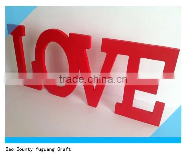 Red Wooden Letters "love" for Wedding Decor photo-3