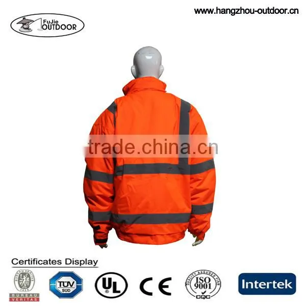 Warmful Waterproof Orange Traffic Jacket With Reflective Tape photo-2