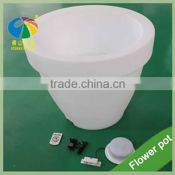 New Products Led Lighting Plant Nursery Big Vase Light Concrete Pots Plastic Flower Pot for Home & Garden photo-6