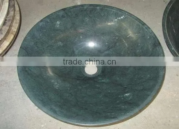Indian Dark Green Marble Wash Basin photo-2