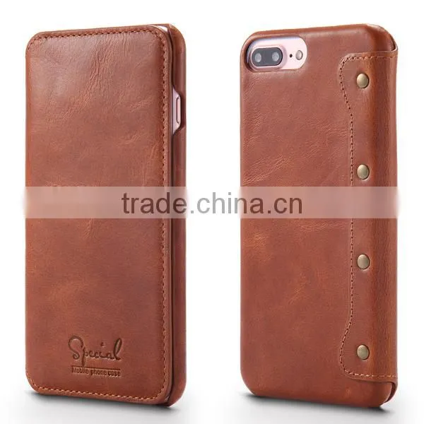 2017 5.5 Inch Universal Cowhide Flip Leather Phone Case For IPhone 7 Plus/6 Plus photo-4