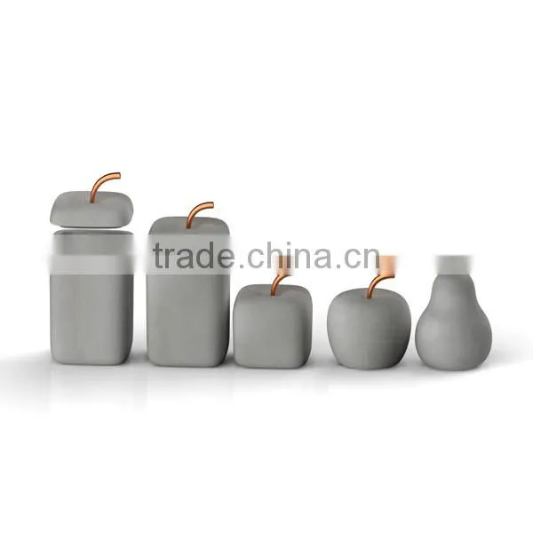 Apple Shape Home Decoration Piece Concrete Modern Home Decor photo-2