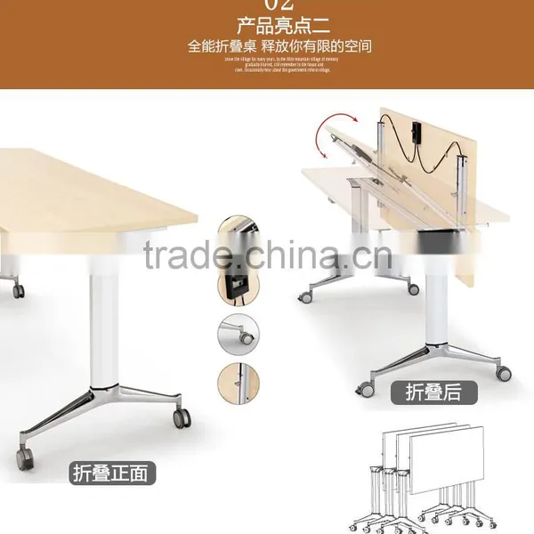 Quality Modern Simple Folding Movable Conference Table Tradining Table photo-3