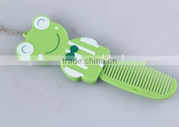 Animal Shaped Folding Comb With Mirror With Hanging Chain/hair Brush photo-5