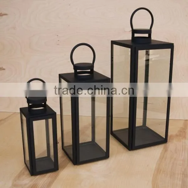 Set of 3 Antique Spring Decoration Metal Candle Lantern photo-3