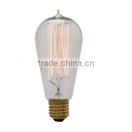 Vintage E26/E27/B22 Incandescent ST58 Edison Light Bulb photo-4