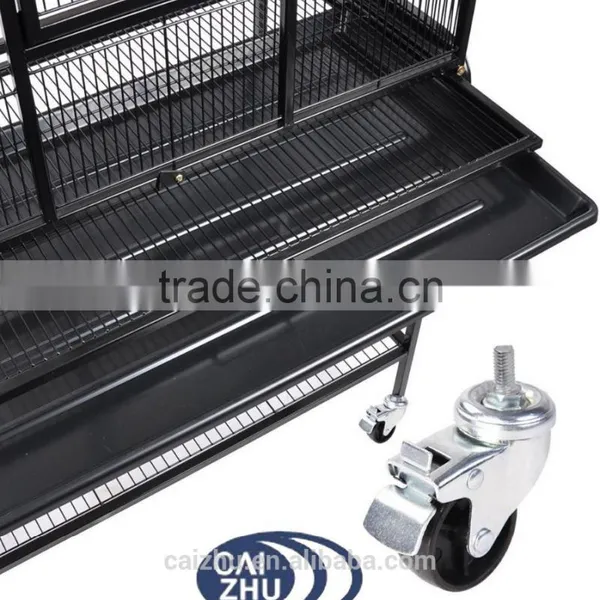 63" Inch Indoor Bird Parrot Chinchillas Ferret Cage Cockatiel House W/Stand Metal Wheel photo-4