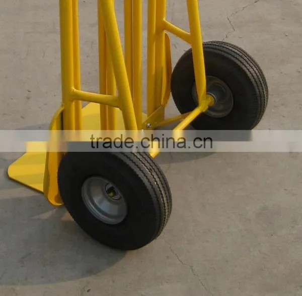 Hand Truck Tool Cart Wheelbarrow Rubber Wheel Metal Rim photo-3