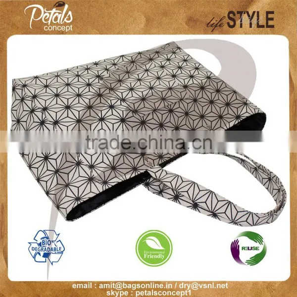 Canvas Tote Bag With Japanese Culture Floral Print photo-2