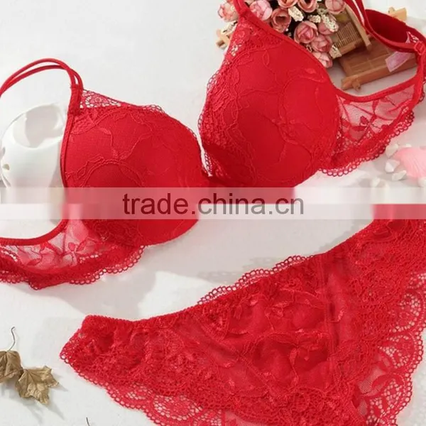 Spot Wholesale Sexy Fancy Lace Bra and Panty Set photo-2