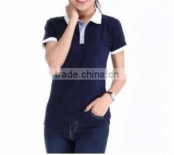 Women Polo t Shirt, Short Sleeve, 100% Cotton photo-2