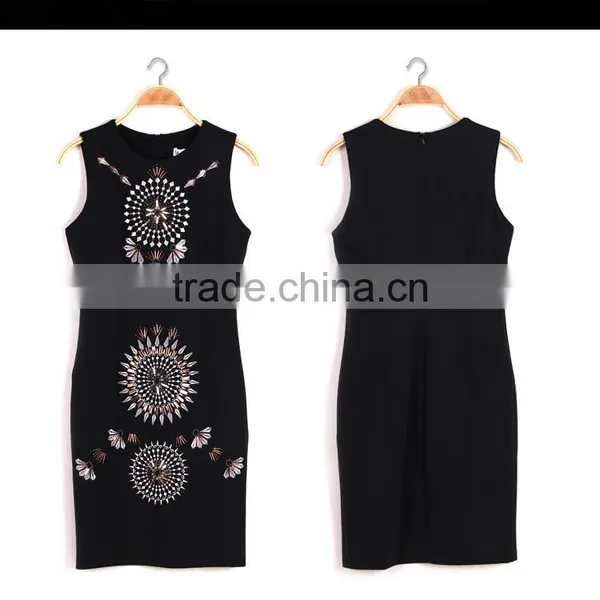 Maxnegio Fashion Designer Woman Bodycon Embroidered Dress photo-3