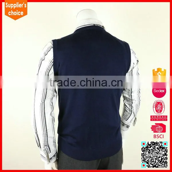 2017 Latest Design Rabbit Knitted Pullover Vest Men's Vests Models photo-2