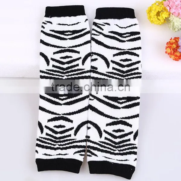 Baby Leg Warmers White And Black Kids Cotton Legging Warmers photo-5