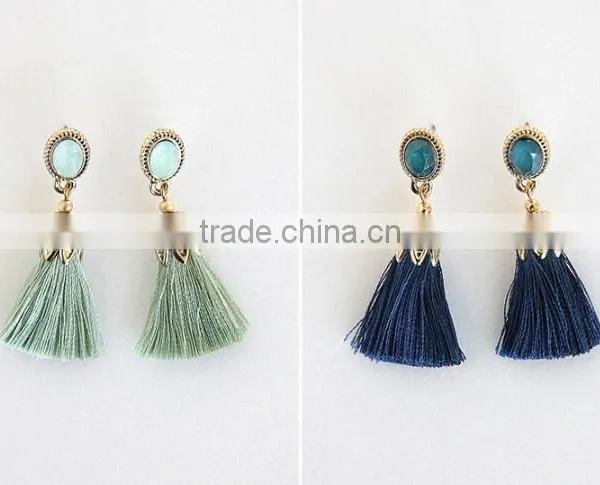 Zm53248a 2017 Vintage Tassel Earrings Fancy Stud Earrings for Girls photo-3