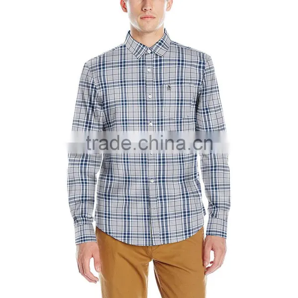 Wholesale Custom Long Sleeve Contrast Color Oxford Causal Dress Shirt photo-5