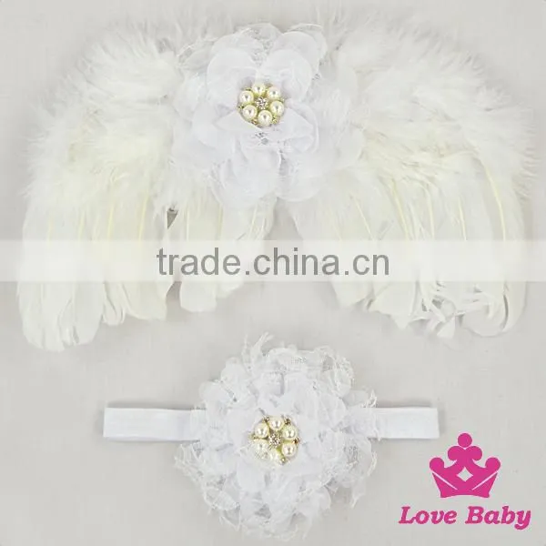 Cute Kids Hair Accessory Pink Flower Rose Wedding Newborn Baby Girl Thin Headband photo-3