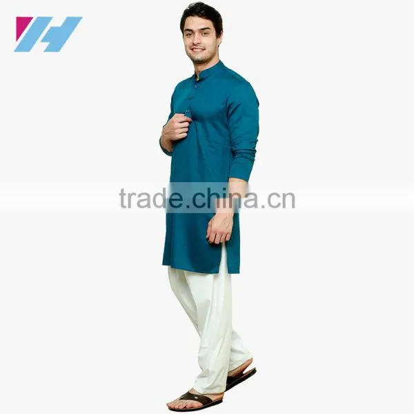 Men's Clothing Long Sleeve Knee Length Cotton Kurta Designs photo-2