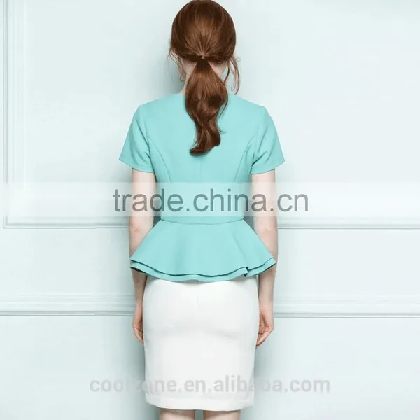 Women Summer Two Pieces Business Suits Office Lady Uniform photo-4