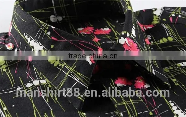 Men's Latest Fashion Long Sleeve Print Tuxedo Shirt photo-2