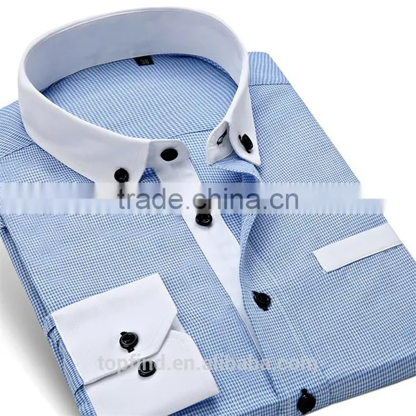 Fancy White Color Collar & Cuff Button Down Collar Shirt for Men photo-3